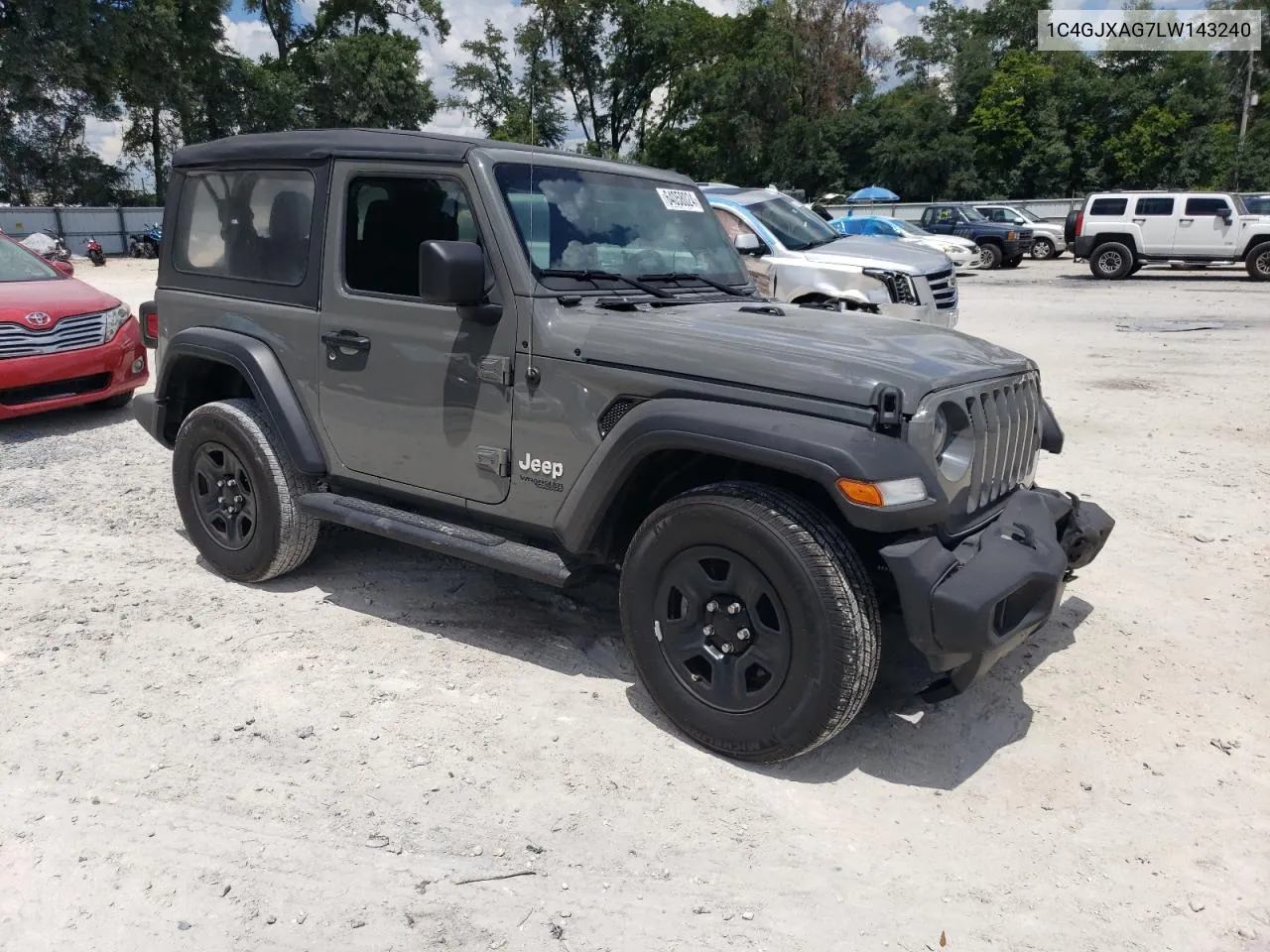 2020 Jeep Wrangler Sport VIN: 1C4GJXAG7LW143240 Lot: 64058024