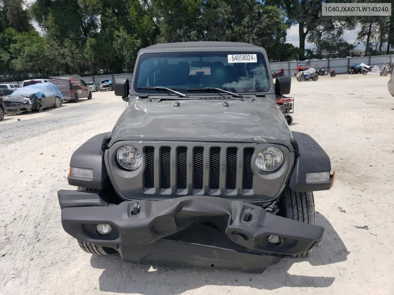 2020 Jeep Wrangler Sport VIN: 1C4GJXAG7LW143240 Lot: 64058024