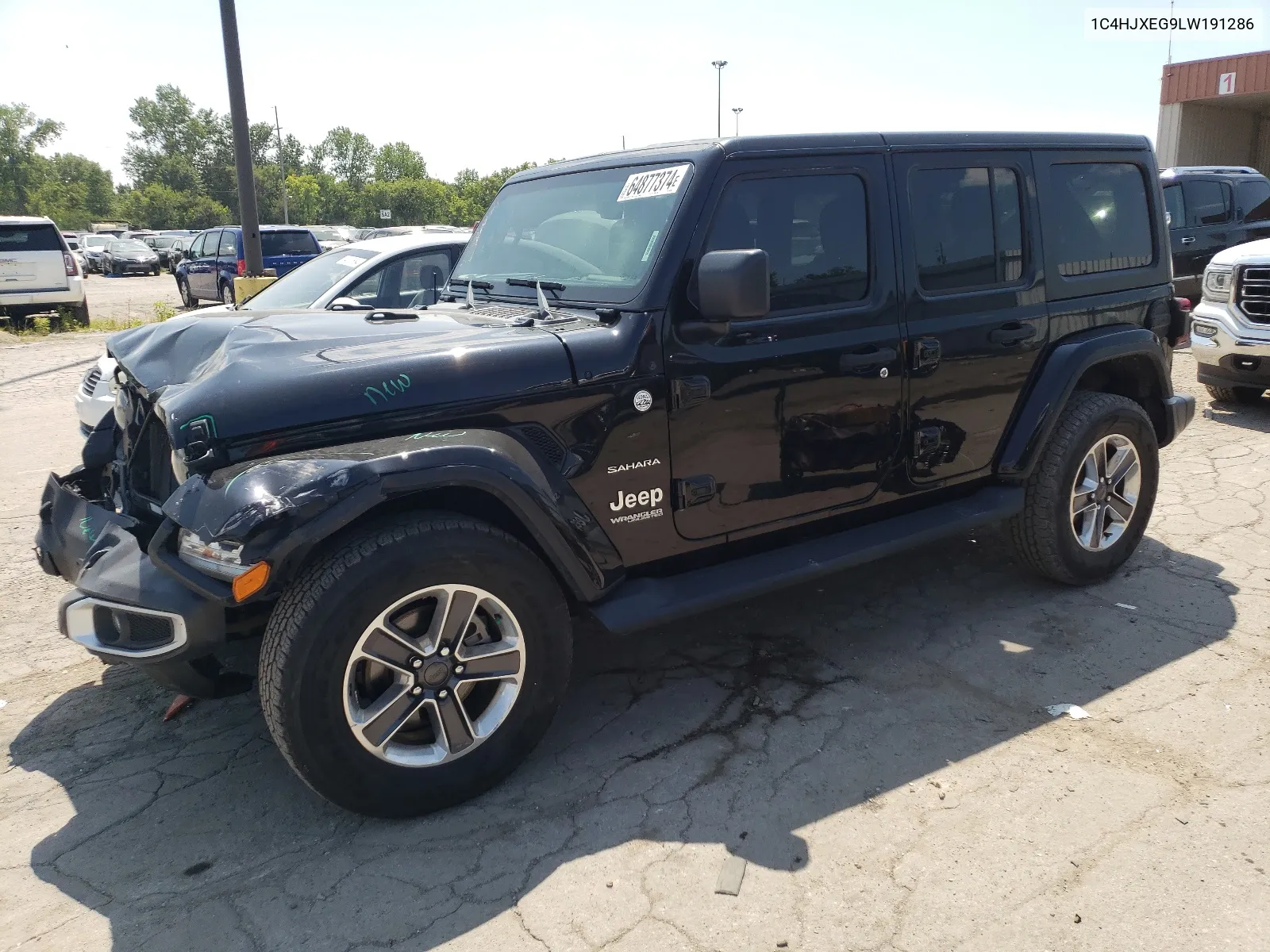 2020 Jeep Wrangler Unlimited Sahara VIN: 1C4HJXEG9LW191286 Lot: 64877374