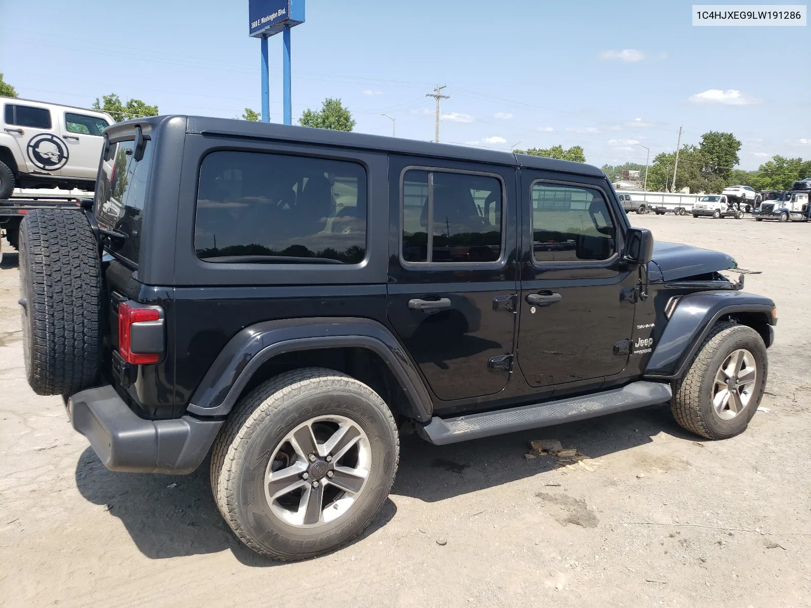 2020 Jeep Wrangler Unlimited Sahara VIN: 1C4HJXEG9LW191286 Lot: 64877374