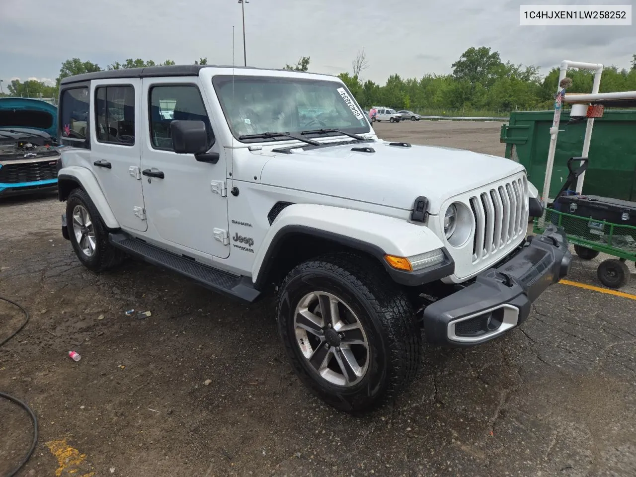 2020 Jeep Wrangler Unlimited Sahara VIN: 1C4HJXEN1LW258252 Lot: 65424834