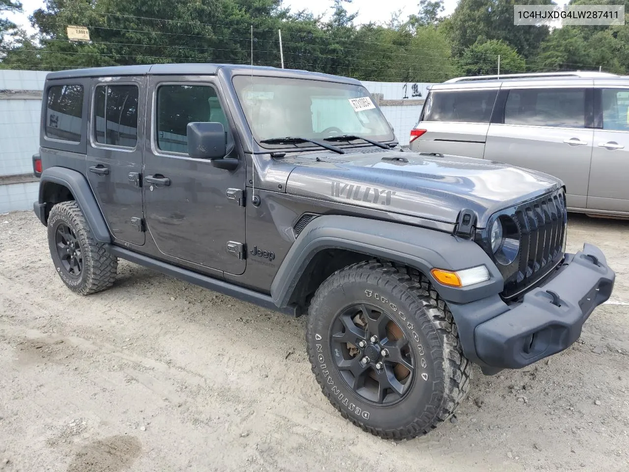 2020 Jeep Wrangler Unlimited Sport VIN: 1C4HJXDG4LW287411 Lot: 67310854