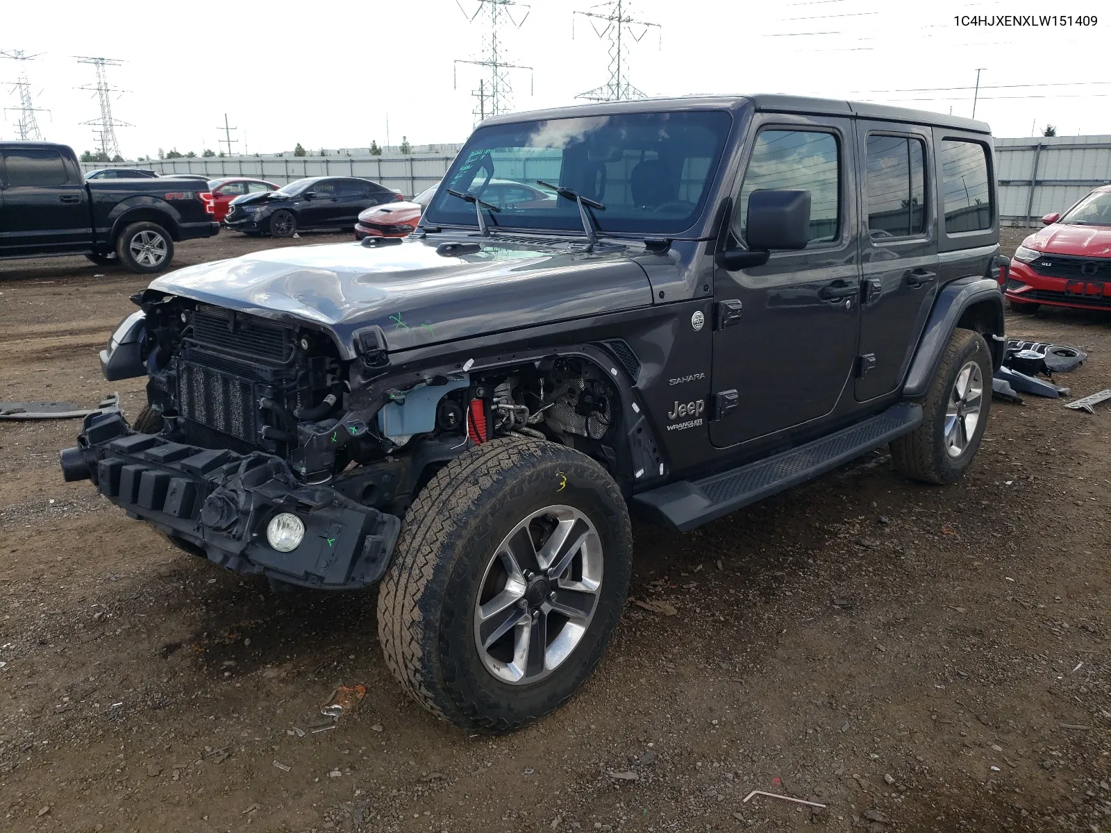 2020 Jeep Wrangler Unlimited Sahara VIN: 1C4HJXENXLW151409 Lot: 67777454