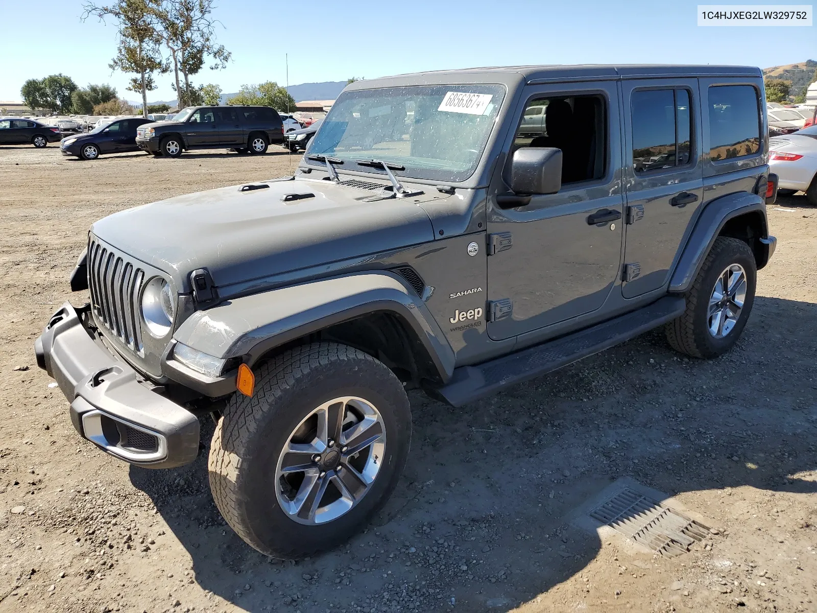 2020 Jeep Wrangler Unlimited Sahara VIN: 1C4HJXEG2LW329752 Lot: 68563674