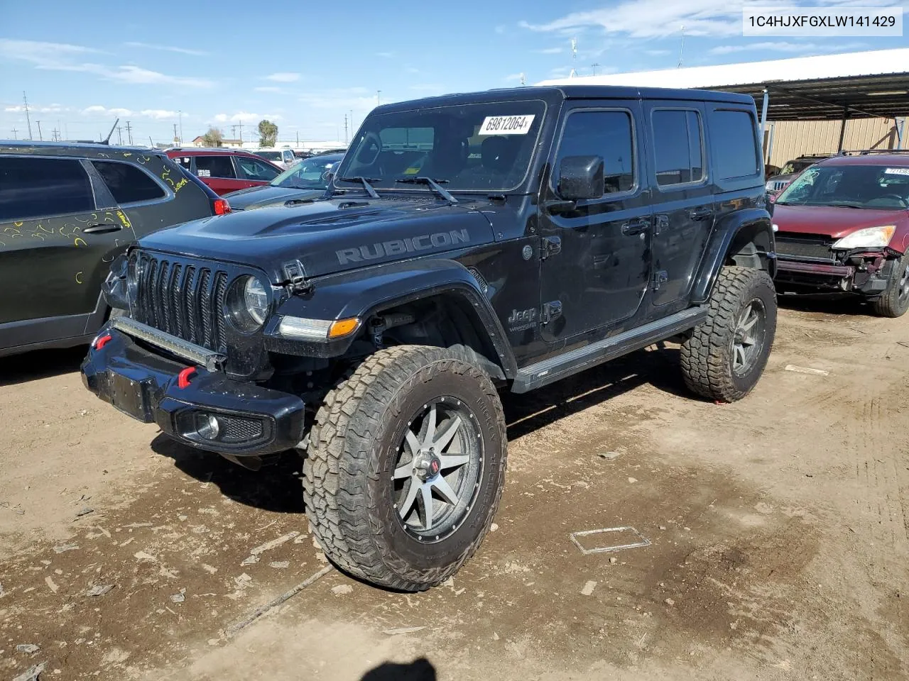 2020 Jeep Wrangler Unlimited Rubicon VIN: 1C4HJXFGXLW141429 Lot: 69812064