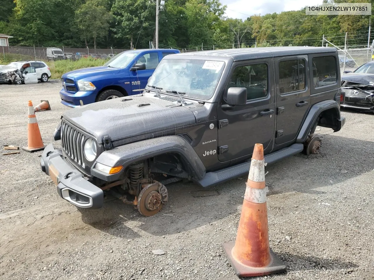 2020 Jeep Wrangler Unlimited Sahara VIN: 1C4HJXEN2LW197851 Lot: 70008404