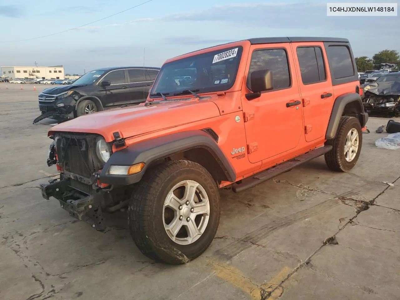 2020 Jeep Wrangler Unlimited Sport VIN: 1C4HJXDN6LW148184 Lot: 70028324