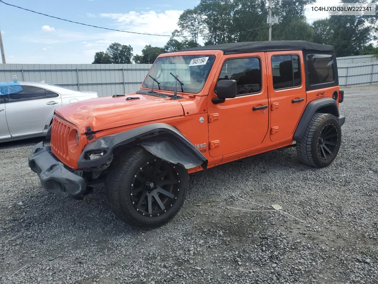 2020 Jeep Wrangler Unlimited Sport VIN: 1C4HJXDG3LW222341 Lot: 70451194