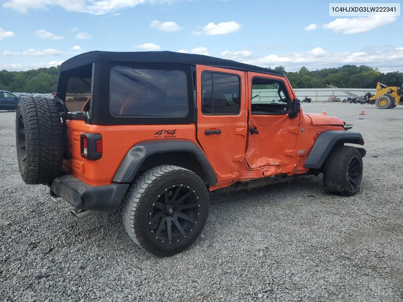 2020 Jeep Wrangler Unlimited Sport VIN: 1C4HJXDG3LW222341 Lot: 70451194