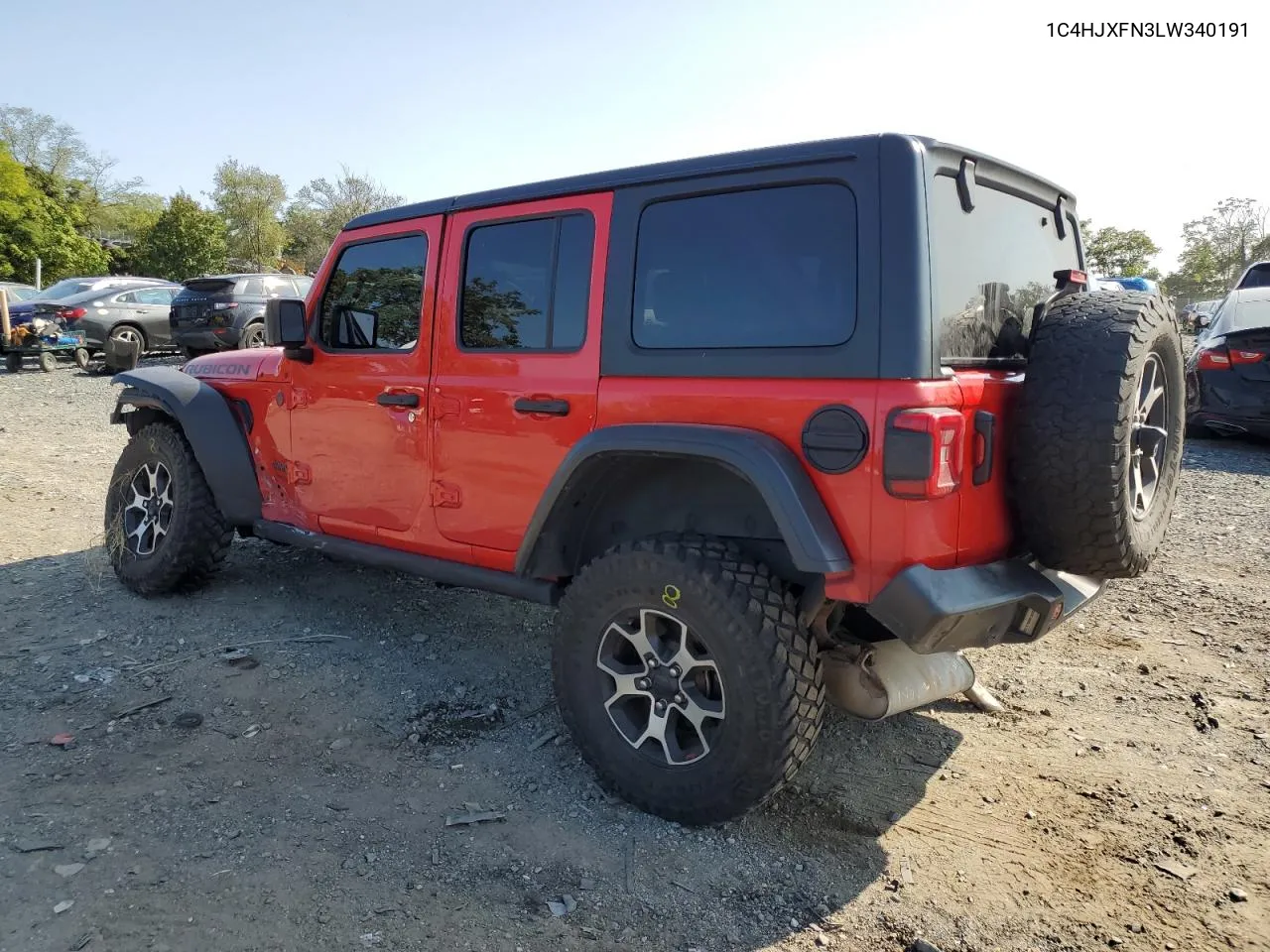 2020 Jeep Wrangler Unlimited Rubicon VIN: 1C4HJXFN3LW340191 Lot: 70510534