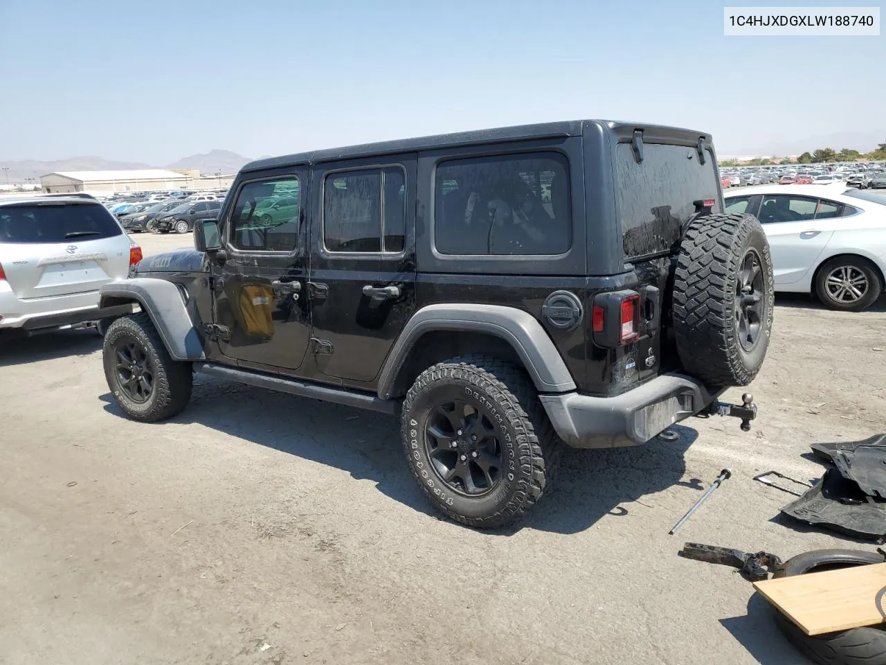 2020 Jeep Wrangler Unlimited Sport VIN: 1C4HJXDGXLW188740 Lot: 70810924