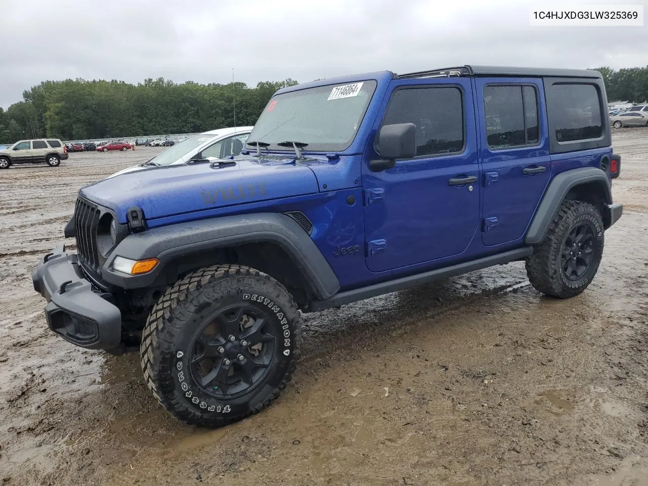 2020 Jeep Wrangler Unlimited Sport VIN: 1C4HJXDG3LW325369 Lot: 71146864