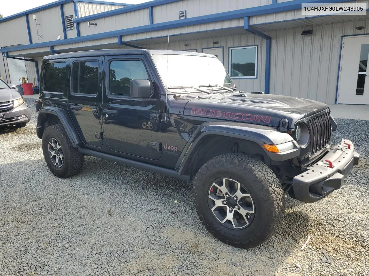 2020 Jeep Wrangler Unlimited Rubicon VIN: 1C4HJXFG0LW243905 Lot: 71190634