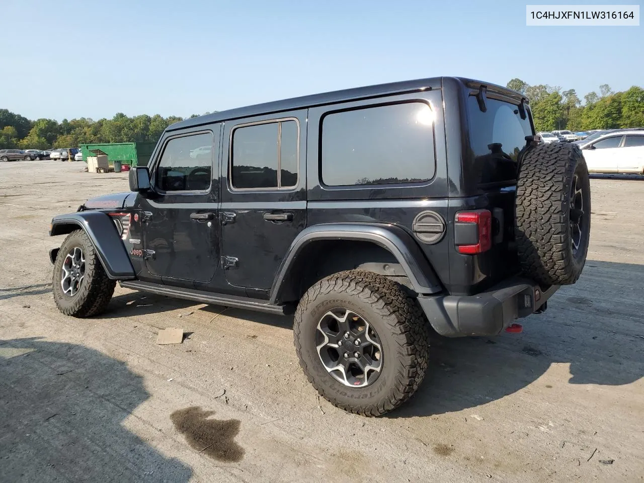 2020 Jeep Wrangler Unlimited Rubicon VIN: 1C4HJXFN1LW316164 Lot: 71236564