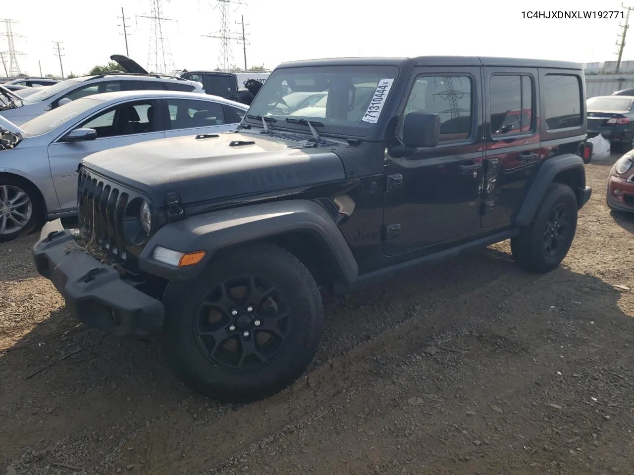 2020 Jeep Wrangler Unlimited Sport VIN: 1C4HJXDNXLW192771 Lot: 71310444