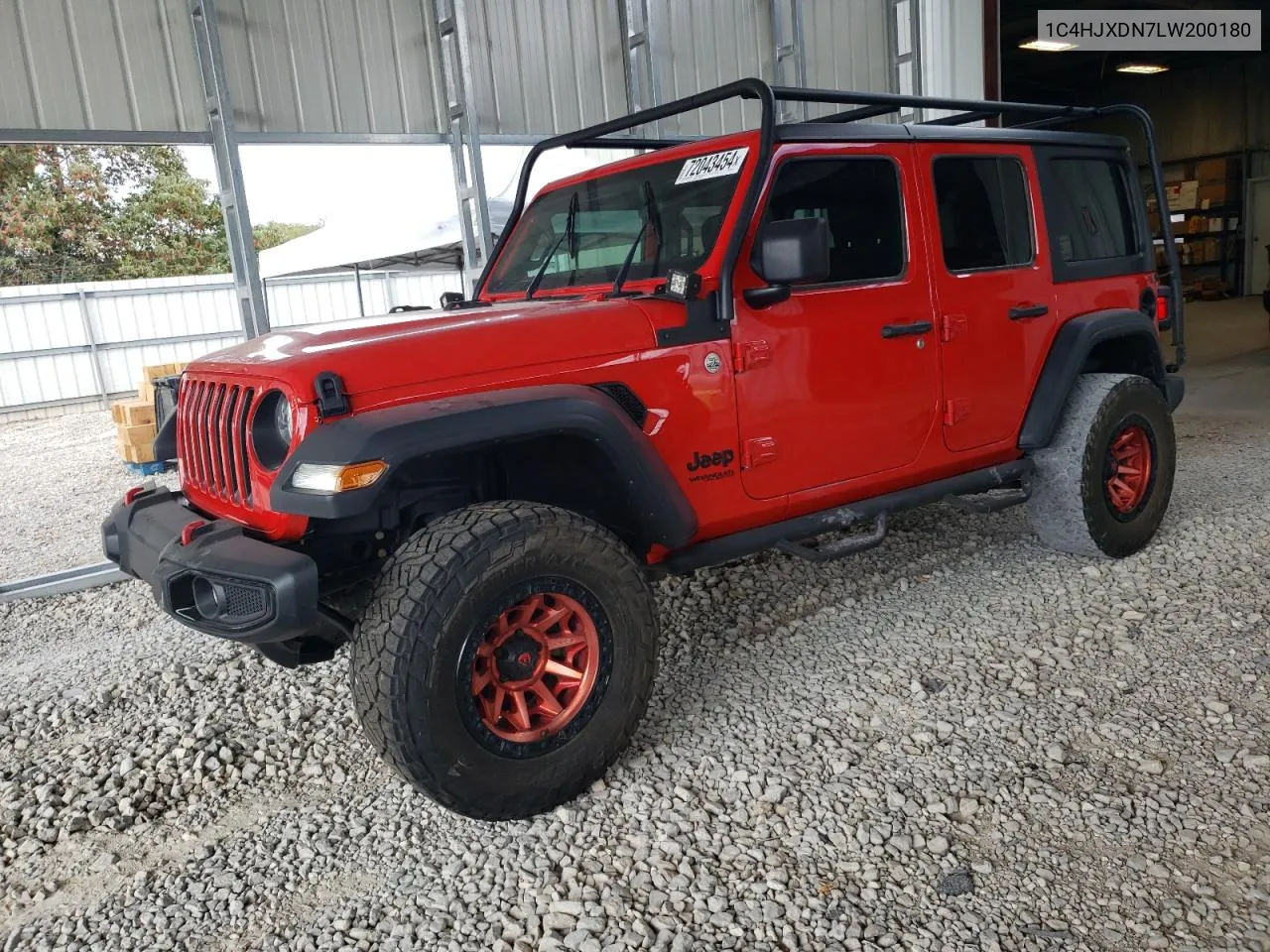 2020 Jeep Wrangler Unlimited Sport VIN: 1C4HJXDN7LW200180 Lot: 72043454