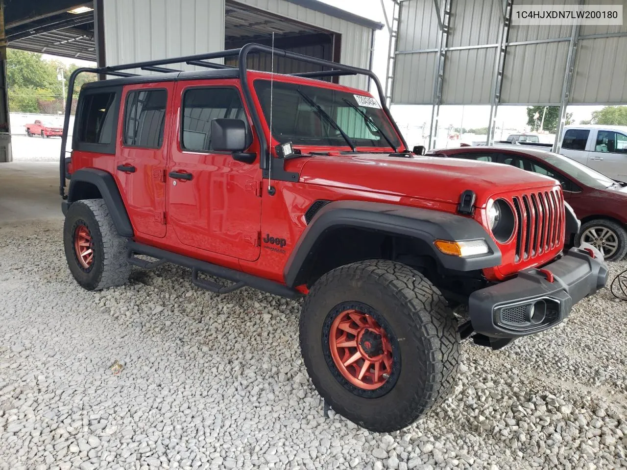 2020 Jeep Wrangler Unlimited Sport VIN: 1C4HJXDN7LW200180 Lot: 72043454