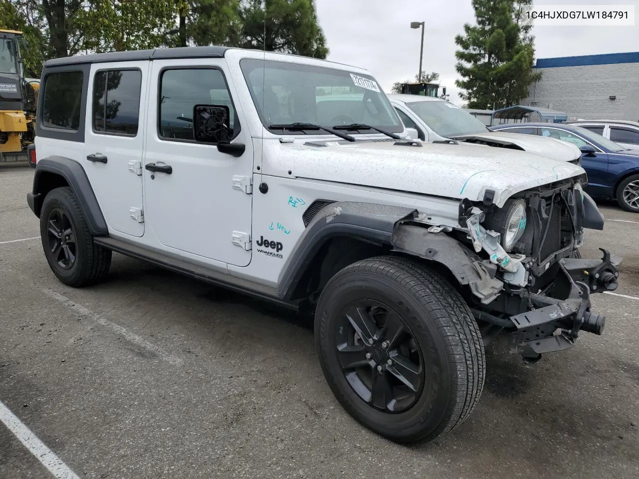 2020 Jeep Wrangler Unlimited Sport VIN: 1C4HJXDG7LW184791 Lot: 72171774