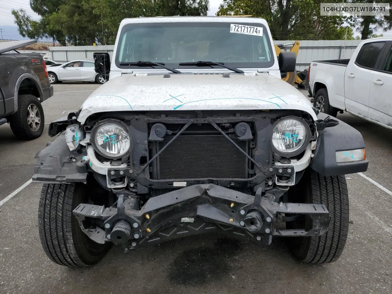 2020 Jeep Wrangler Unlimited Sport VIN: 1C4HJXDG7LW184791 Lot: 72171774