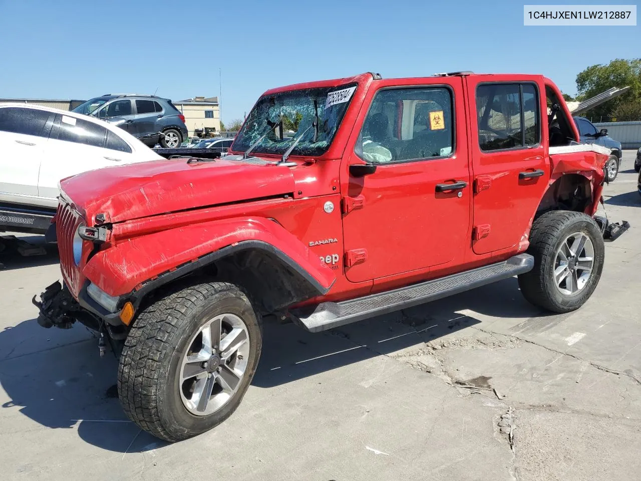 2020 Jeep Wrangler Unlimited Sahara VIN: 1C4HJXEN1LW212887 Lot: 72628504