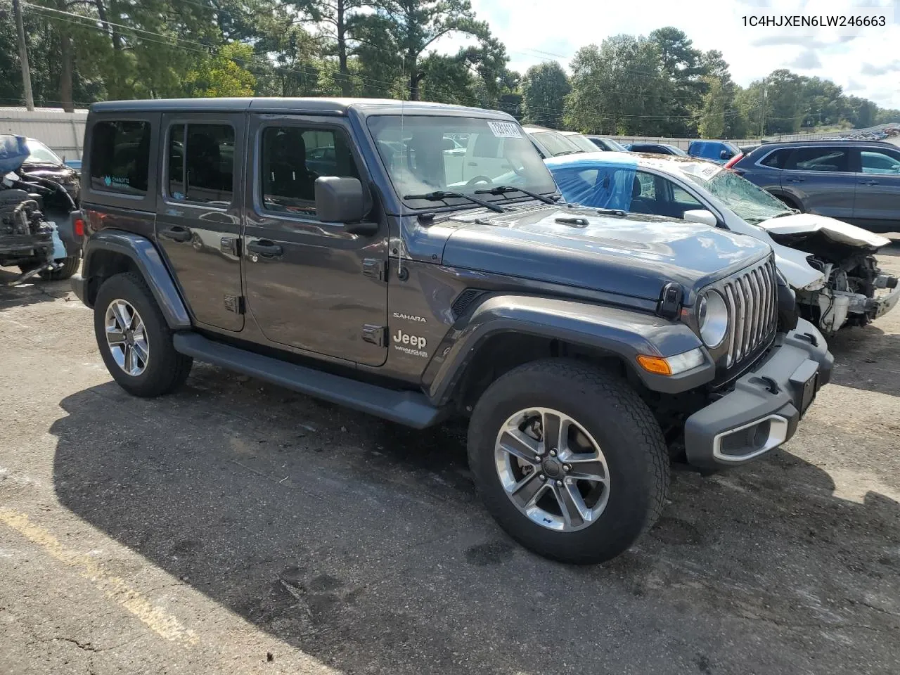 2020 Jeep Wrangler Unlimited Sahara VIN: 1C4HJXEN6LW246663 Lot: 72814114