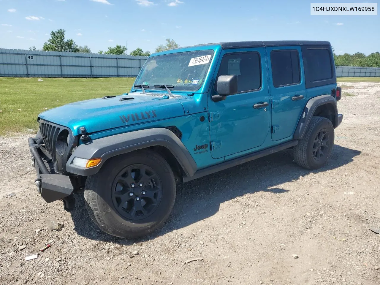 2020 Jeep Wrangler Unlimited Sport VIN: 1C4HJXDNXLW169958 Lot: 73016474