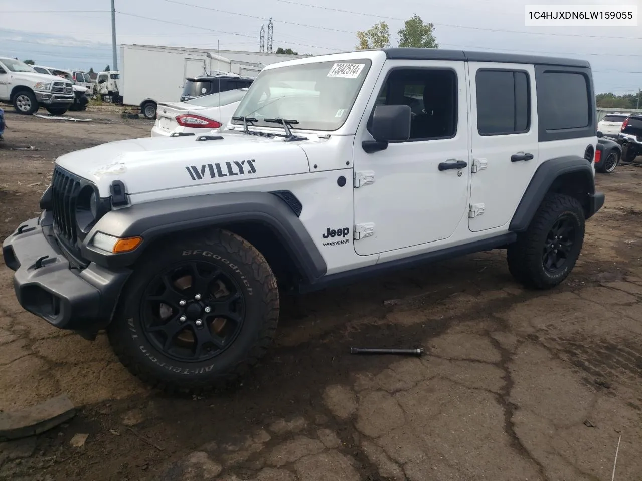 2020 Jeep Wrangler Unlimited Sport VIN: 1C4HJXDN6LW159055 Lot: 73042514