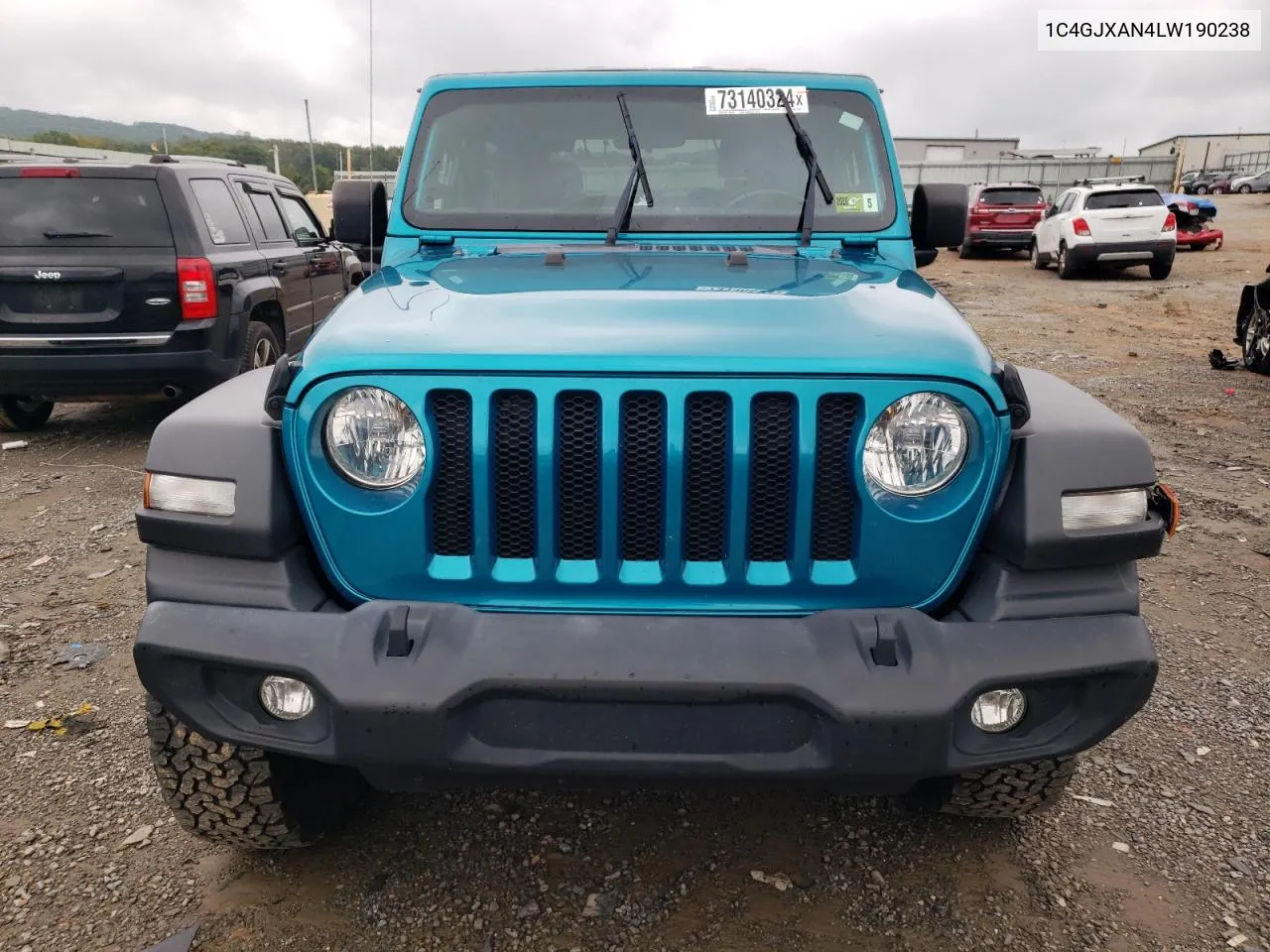 2020 Jeep Wrangler Sport VIN: 1C4GJXAN4LW190238 Lot: 73140324