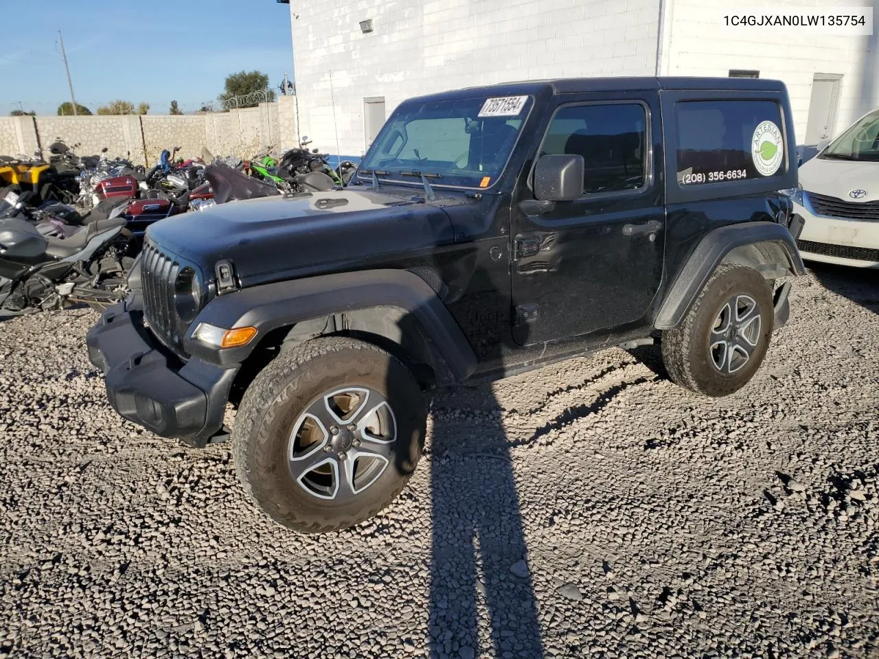 2020 Jeep Wrangler Sport VIN: 1C4GJXAN0LW135754 Lot: 73571554