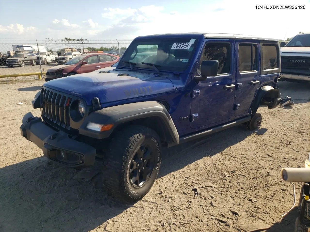 2020 Jeep Wrangler Unlimited Sport VIN: 1C4HJXDN2LW336426 Lot: 73789764