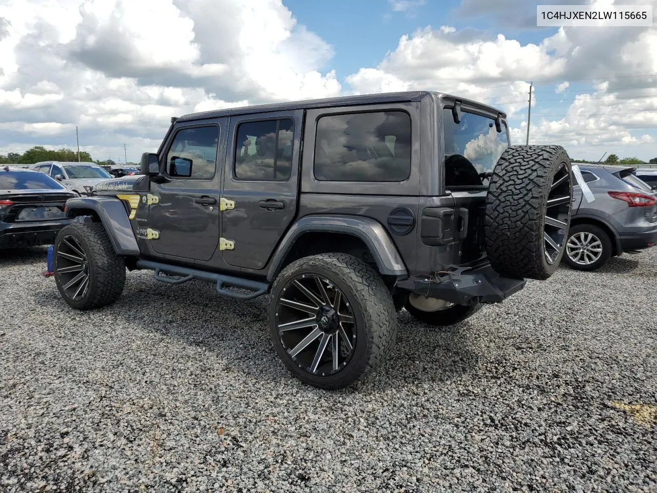 2020 Jeep Wrangler Unlimited Sahara VIN: 1C4HJXEN2LW115665 Lot: 73827654