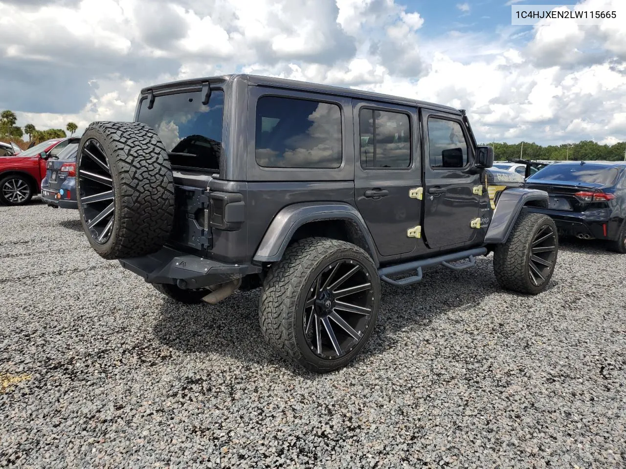 2020 Jeep Wrangler Unlimited Sahara VIN: 1C4HJXEN2LW115665 Lot: 73827654