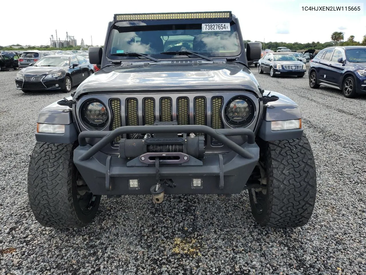 2020 Jeep Wrangler Unlimited Sahara VIN: 1C4HJXEN2LW115665 Lot: 73827654