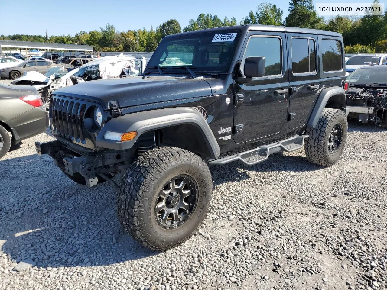 2020 Jeep Wrangler Unlimited Sport VIN: 1C4HJXDG0LW237671 Lot: 74100264