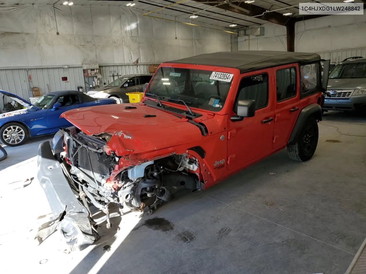 2020 Jeep Wrangler Unlimited Sport VIN: 1C4HJXDG1LW248842 Lot: 74132854