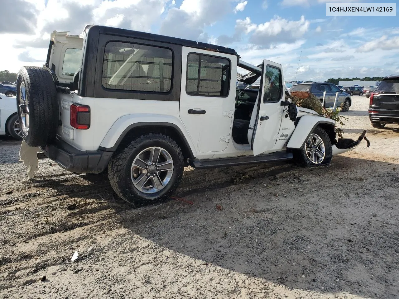 2020 Jeep Wrangler Unlimited Sahara VIN: 1C4HJXEN4LW142169 Lot: 74135574