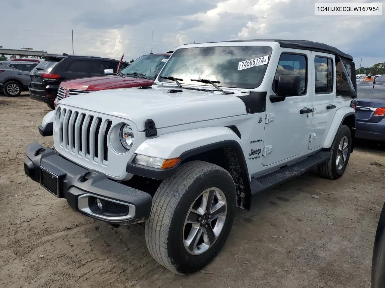 2020 Jeep Wrangler Unlimited Sahara VIN: 1C4HJXEG3LW167954 Lot: 74566174