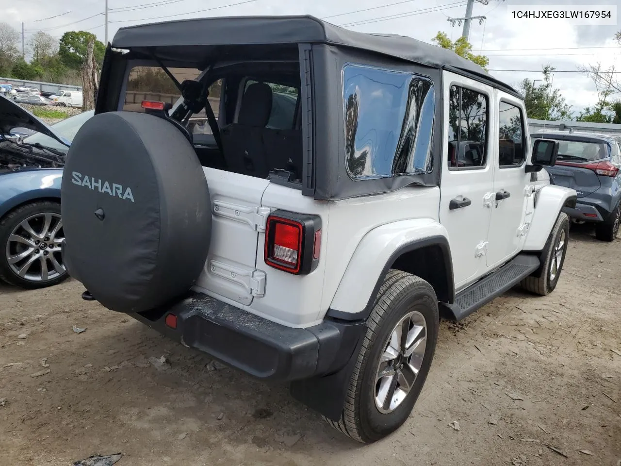 2020 Jeep Wrangler Unlimited Sahara VIN: 1C4HJXEG3LW167954 Lot: 74566174