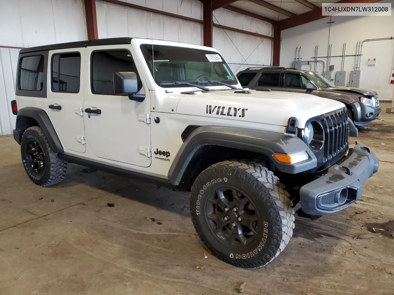 2020 Jeep Wrangler Unlimited Sport VIN: 1C4HJXDN7LW312008 Lot: 74755264