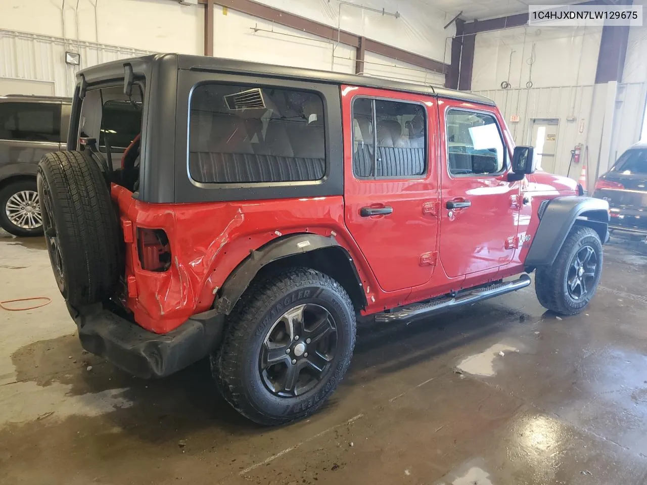 2020 Jeep Wrangler Unlimited Sport VIN: 1C4HJXDN7LW129675 Lot: 74951334