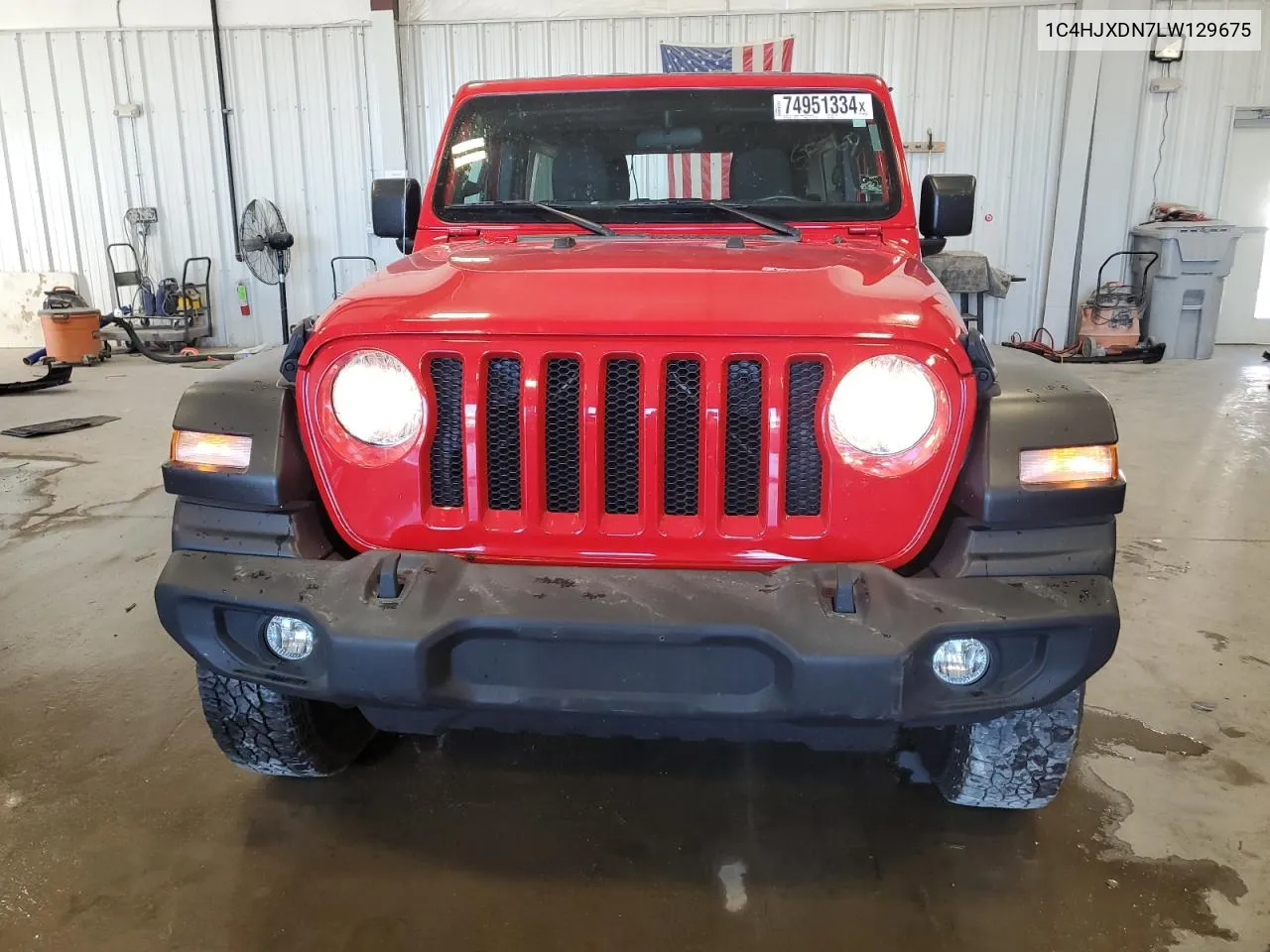 2020 Jeep Wrangler Unlimited Sport VIN: 1C4HJXDN7LW129675 Lot: 74951334