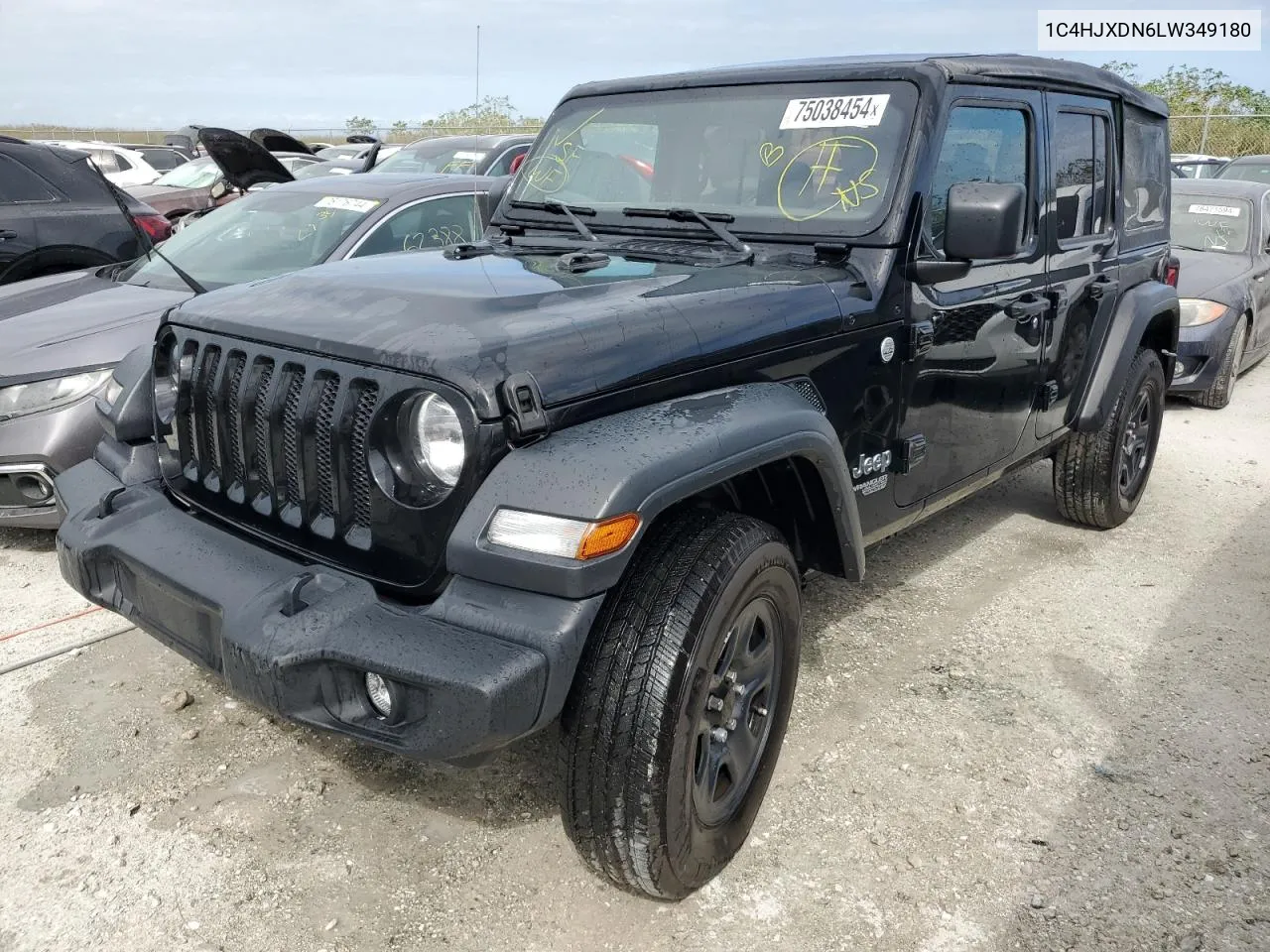 2020 Jeep Wrangler Unlimited Sport VIN: 1C4HJXDN6LW349180 Lot: 75038454