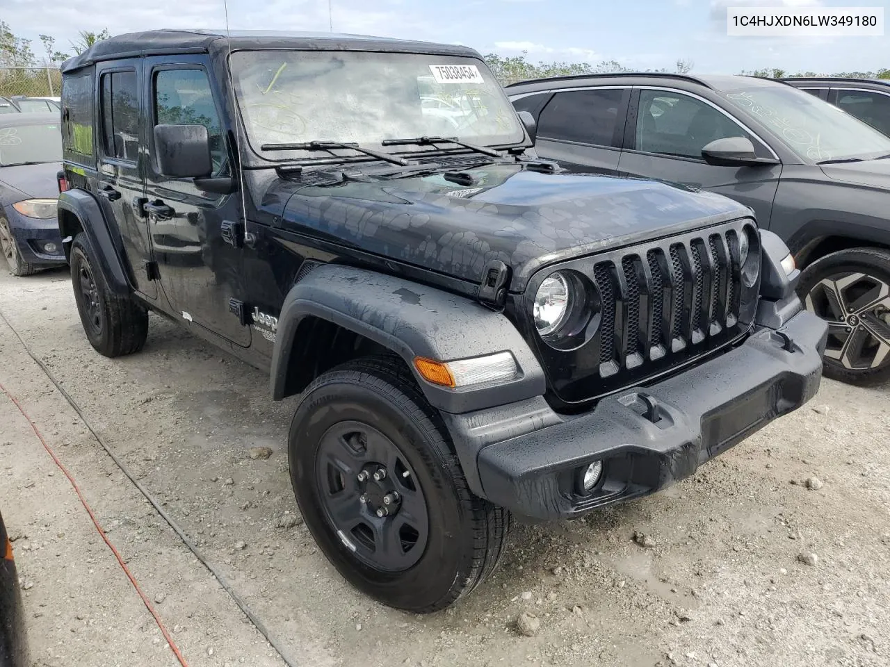 2020 Jeep Wrangler Unlimited Sport VIN: 1C4HJXDN6LW349180 Lot: 75038454