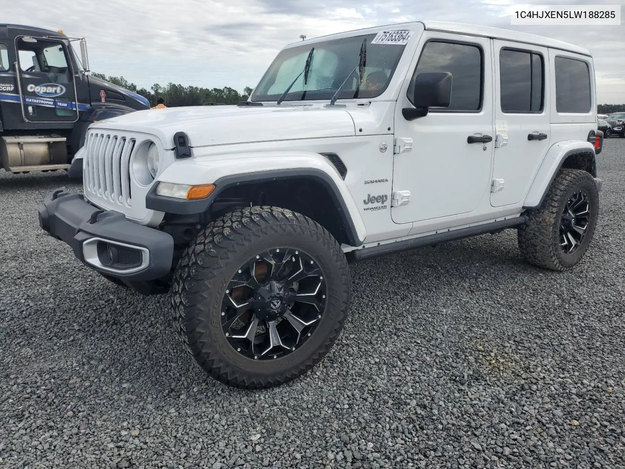 2020 Jeep Wrangler Unlimited Sahara VIN: 1C4HJXEN5LW188285 Lot: 75163364