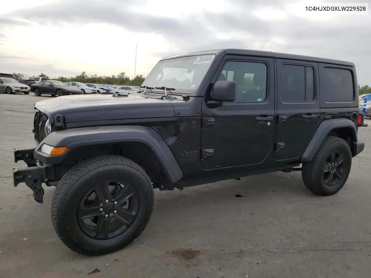 2020 Jeep Wrangler Unlimited Sport VIN: 1C4HJXDGXLW229528 Lot: 75549544