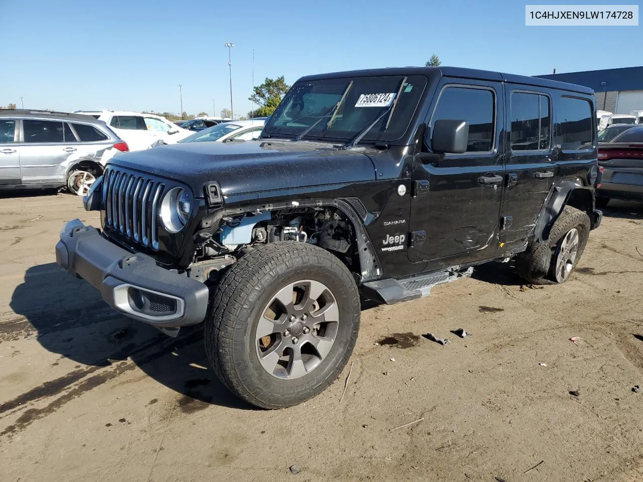 2020 Jeep Wrangler Unlimited Sahara VIN: 1C4HJXEN9LW174728 Lot: 75806124