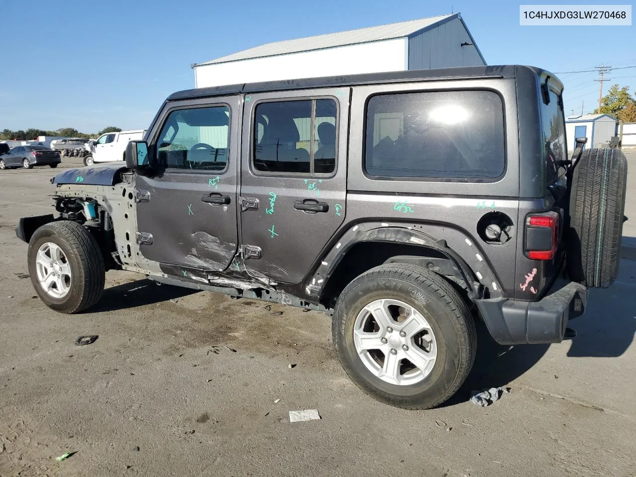 2020 Jeep Wrangler Unlimited Sport VIN: 1C4HJXDG3LW270468 Lot: 75953624