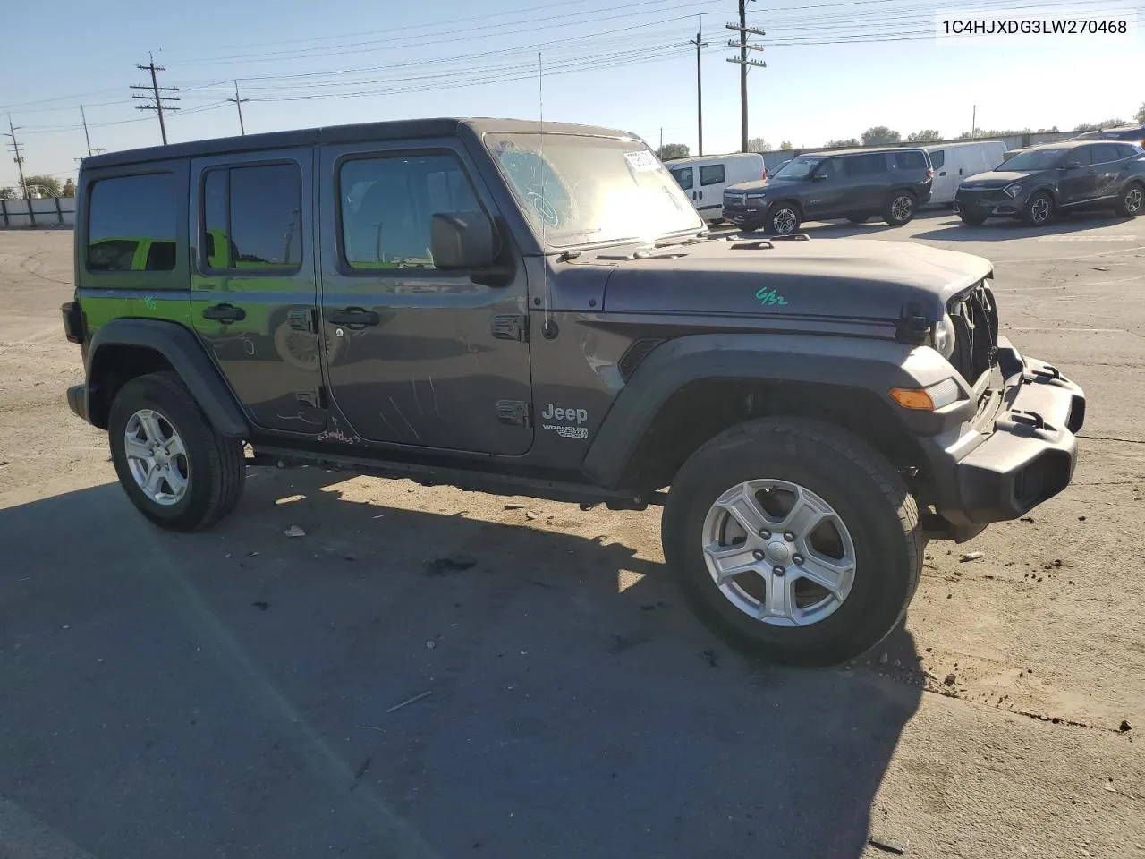 2020 Jeep Wrangler Unlimited Sport VIN: 1C4HJXDG3LW270468 Lot: 75953624