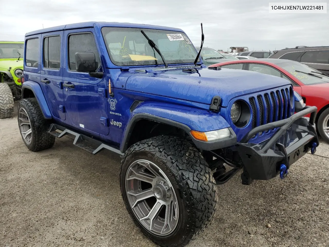 2020 Jeep Wrangler Unlimited Sahara VIN: 1C4HJXEN7LW221481 Lot: 76050664