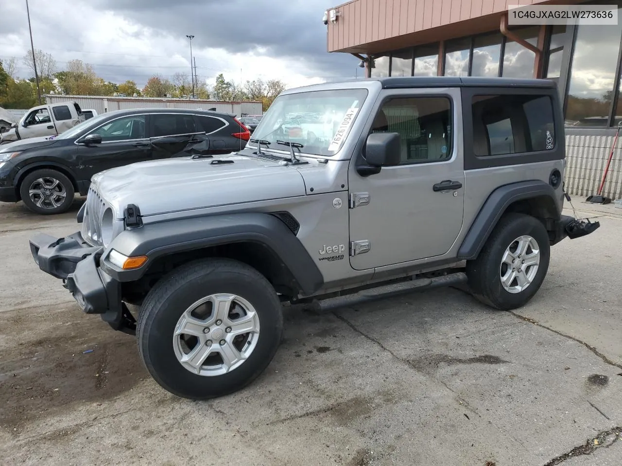 2020 Jeep Wrangler Sport VIN: 1C4GJXAG2LW273636 Lot: 76261094